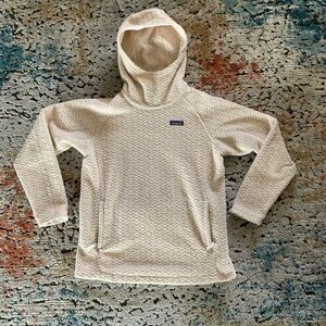 Patagonia Women’s Mock Neck Sherpa Hoodie Cream Color Size Large
